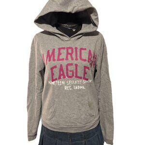 grey american eagle pullover hoodie